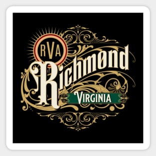 Richmond VA Virginia Capital RVA Pride Vintage Style Design Sticker